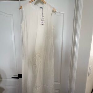 Zara Cream Sleeveless Maxi Dress